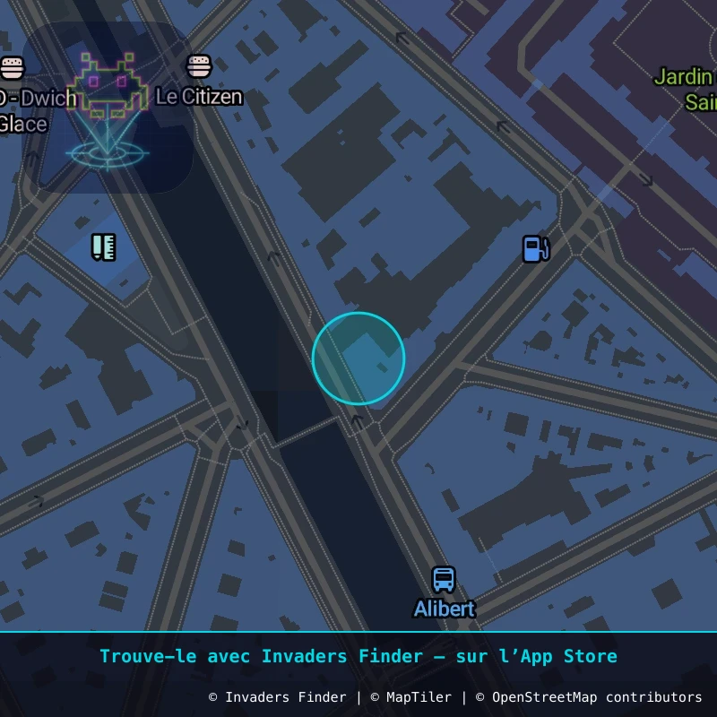 Zone approximative de l'invader PA_430, dans le quartier 10e arrondissement de Paris à Paris. Emplacement exact disponible dans l'app Invaders Finder.