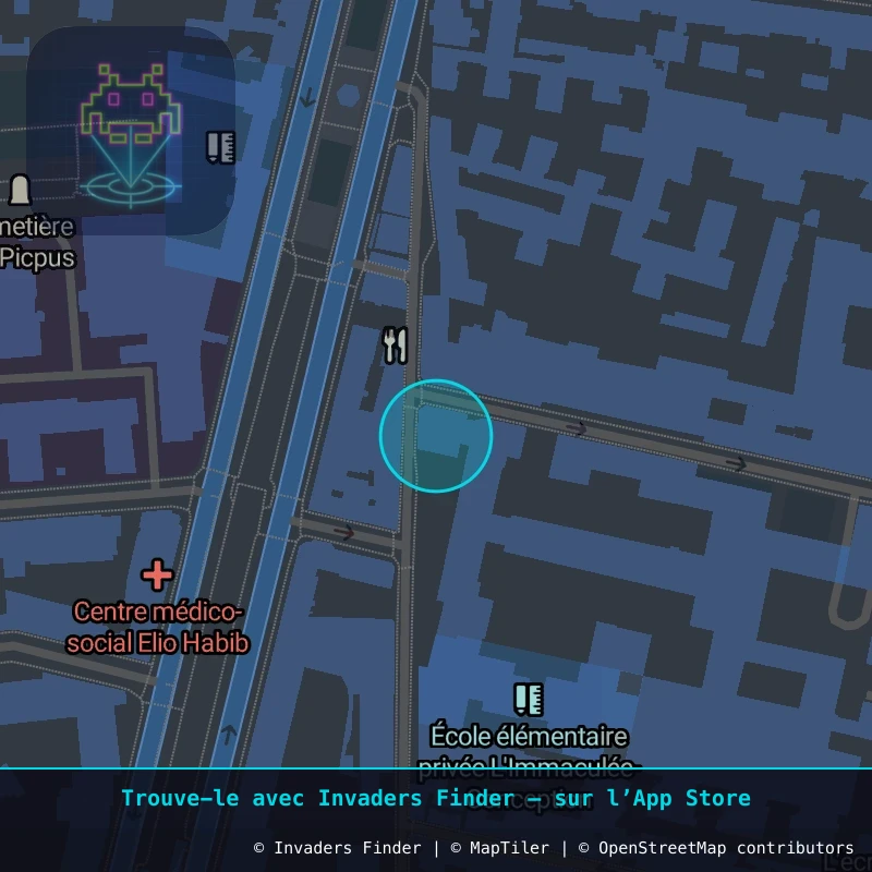 Zone approximative de l'invader PA_433, dans le quartier 12e arrondissement de Paris à Paris. Emplacement exact disponible dans l'app Invaders Finder.