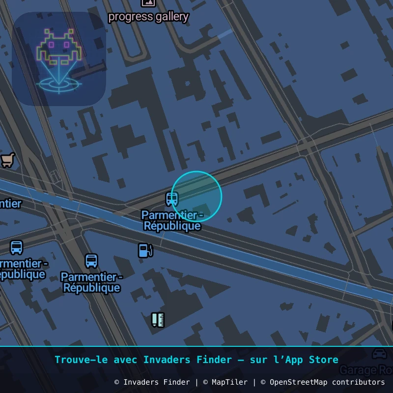 Zone approximative de l'invader PA_435, dans le quartier 11e arrondissement de Paris à Paris. Emplacement exact disponible dans l'app Invaders Finder.