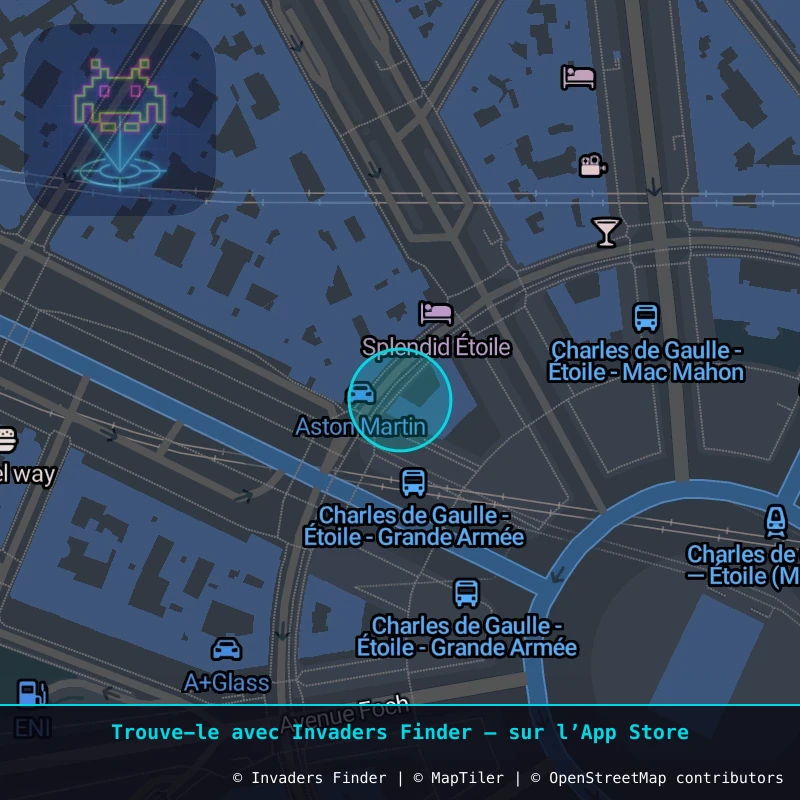 Zone approximative de l'invader PA_475, dans le quartier 17e arrondissement de Paris à Paris. Emplacement exact disponible dans l'app Invaders Finder.