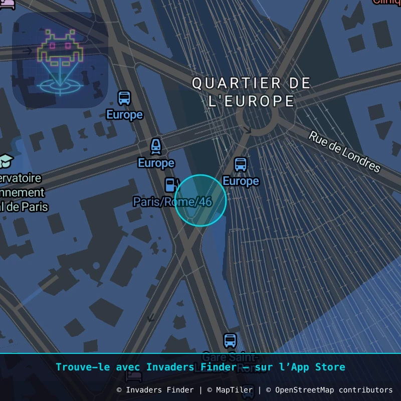 Zone approximative de l'invader PA_484, dans le quartier 8e arrondissement de Paris à Paris. Emplacement exact disponible dans l'app Invaders Finder.