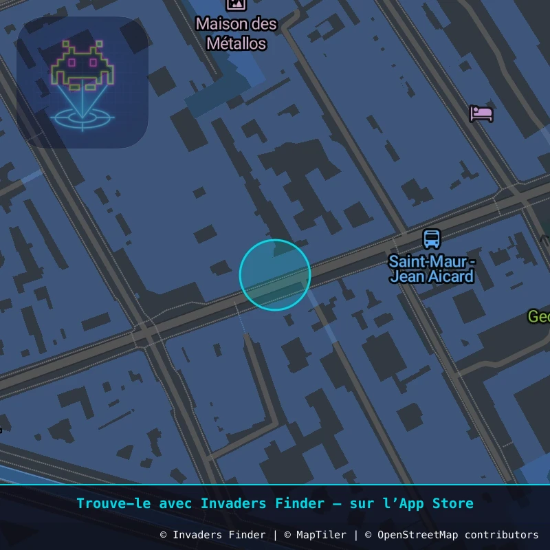 Zone approximative de l'invader PA_49, dans le quartier 11e arrondissement de Paris à Paris. Emplacement exact disponible dans l'app Invaders Finder.