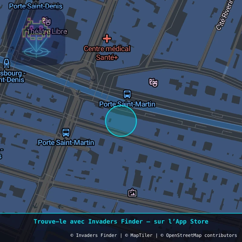 Zone approximative de l'invader PA_496, dans le quartier 3e arrondissement de Paris à Paris. Emplacement exact disponible dans l'app Invaders Finder.