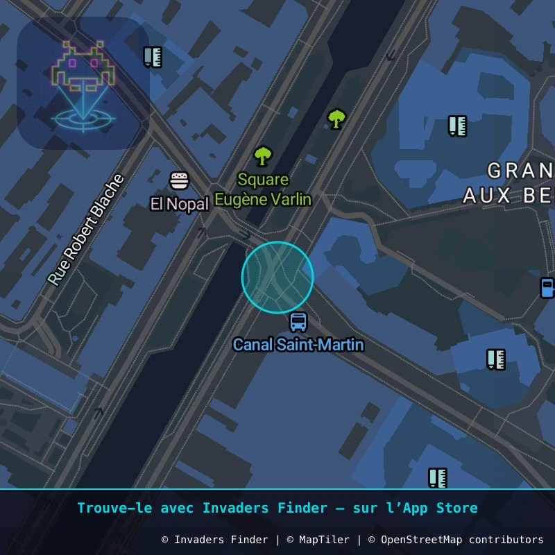 Zone approximative de l'invader PA_499, dans le quartier 10e arrondissement de Paris à Paris. Emplacement exact disponible dans l'app Invaders Finder.