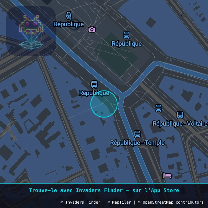 Zone approximative de l'invader PA_501, dans le quartier 3e arrondissement de Paris à Paris. Emplacement exact disponible dans l'app Invaders Finder.