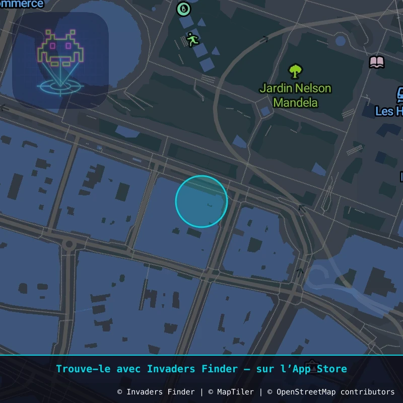 Zone approximative de l'invader PA_508, dans le quartier 1er arrondissement de Paris à Paris. Emplacement exact disponible dans l'app Invaders Finder.