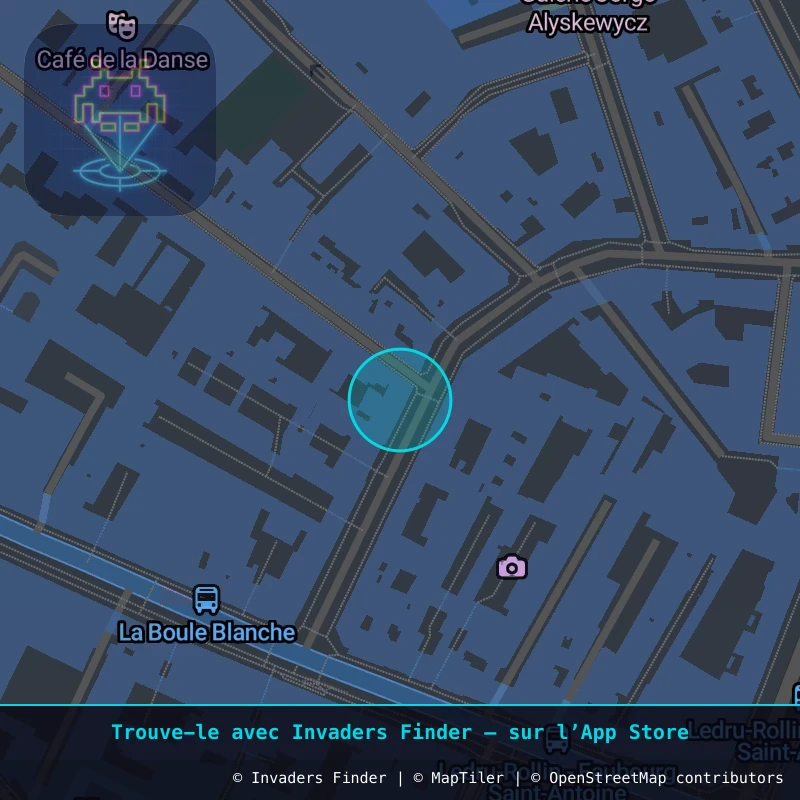 Zone approximative de l'invader PA_51, dans le quartier 11e arrondissement de Paris à Paris. Emplacement exact disponible dans l'app Invaders Finder.