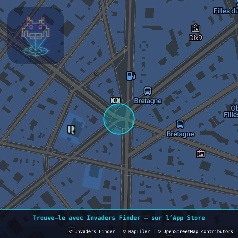 Zone approximative de l'invader PA_513, dans le quartier 3e arrondissement de Paris à Paris. Emplacement exact disponible dans l'app Invaders Finder.