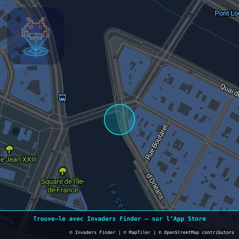 Zone approximative de l'invader PA_523, dans le quartier 4e arrondissement de Paris à Paris. Emplacement exact disponible dans l'app Invaders Finder.