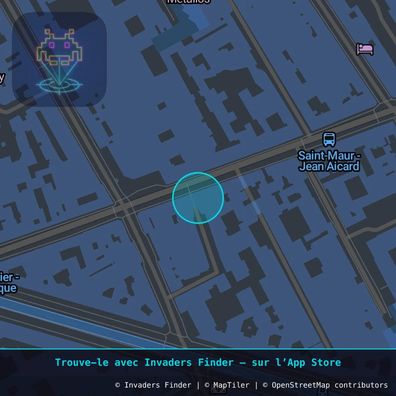 Zone approximative de l'invader PA_532, dans le quartier 11e arrondissement de Paris à Paris. Emplacement exact disponible dans l'app Invaders Finder.