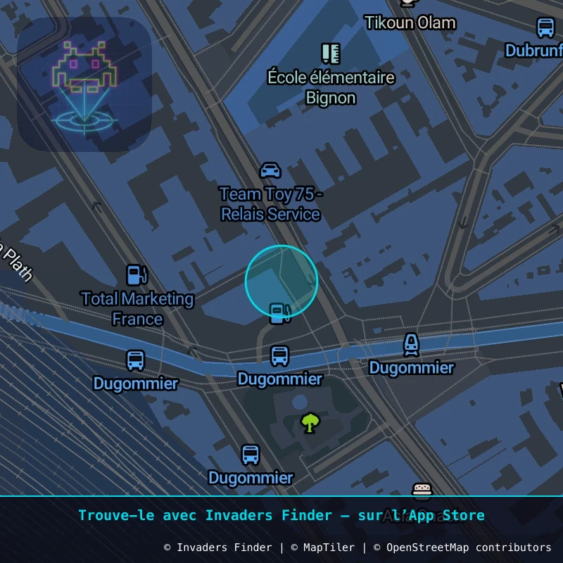 Zone approximative de l'invader PA_536, dans le quartier 12e arrondissement de Paris à Paris. Emplacement exact disponible dans l'app Invaders Finder.