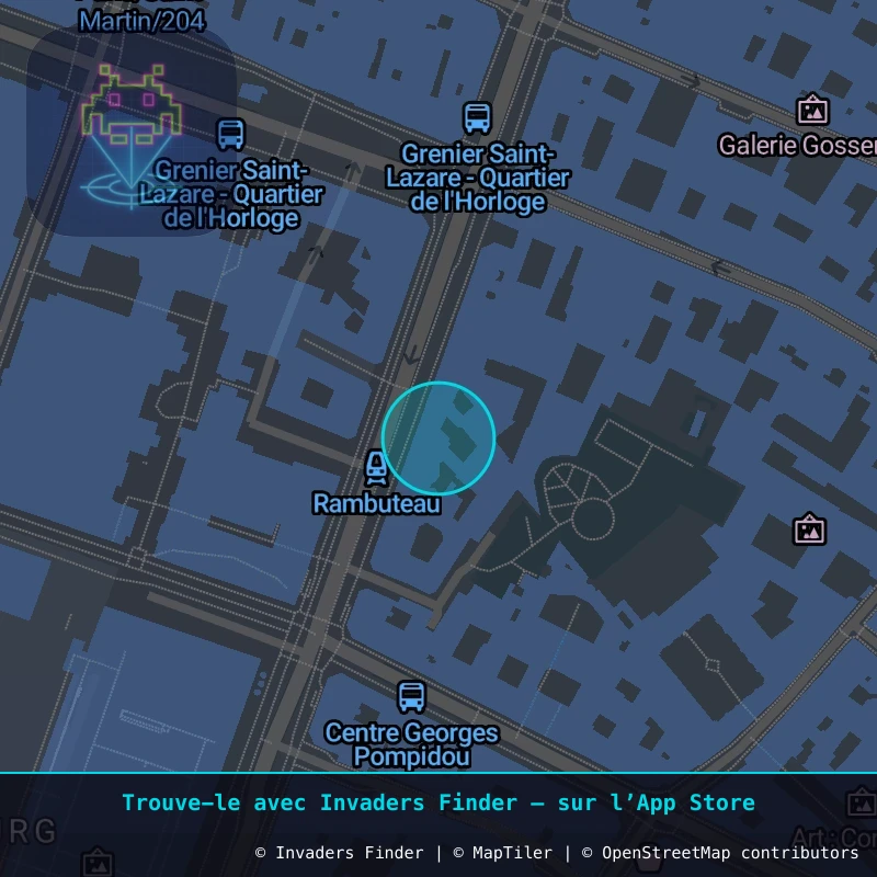 Zone approximative de l'invader PA_539, dans le quartier 3e arrondissement de Paris à Paris. Emplacement exact disponible dans l'app Invaders Finder.