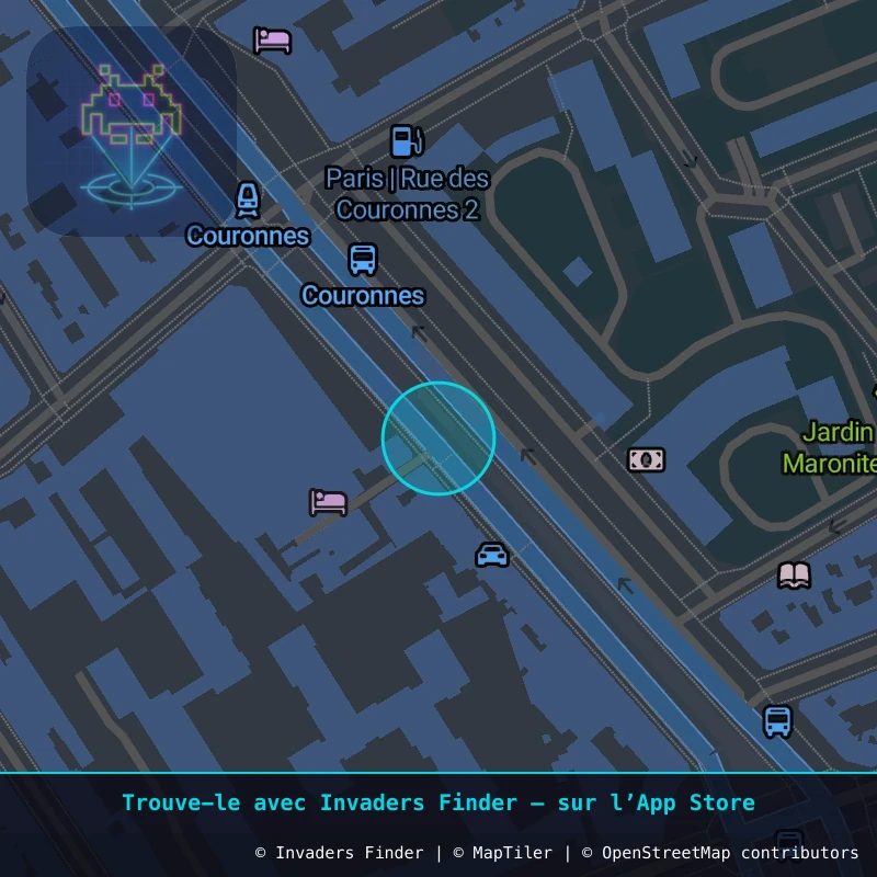 Zone approximative de l'invader PA_540, dans le quartier 11e arrondissement de Paris à Paris. Emplacement exact disponible dans l'app Invaders Finder.