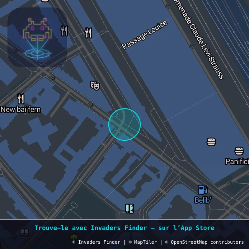 Zone approximative de l'invader PA_543, dans le quartier 13e arrondissement de Paris à Paris. Emplacement exact disponible dans l'app Invaders Finder.