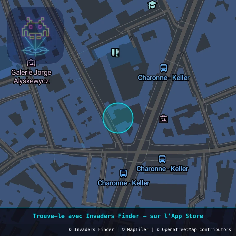 Zone approximative de l'invader PA_544, dans le quartier 11e arrondissement de Paris à Paris. Emplacement exact disponible dans l'app Invaders Finder.