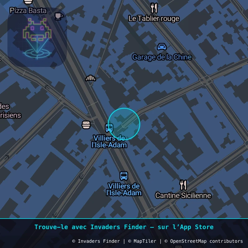 Zone approximative de l'invader PA_545, dans le quartier 20e arrondissement de Paris à Paris. Emplacement exact disponible dans l'app Invaders Finder.