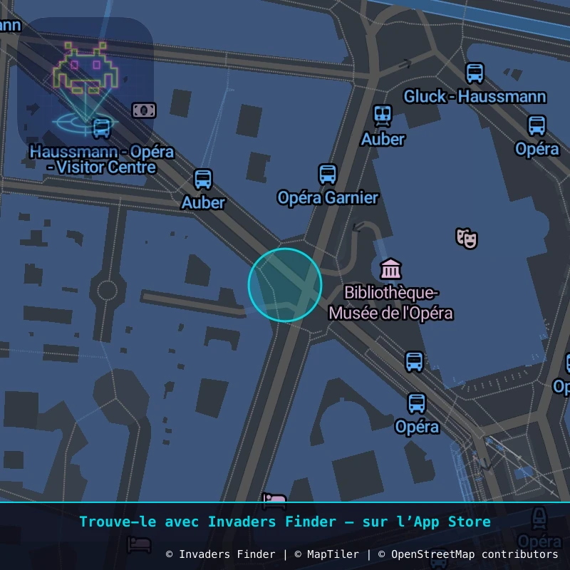 Zone approximative de l'invader PA_552, dans le quartier 9e arrondissement de Paris à Paris. Emplacement exact disponible dans l'app Invaders Finder.