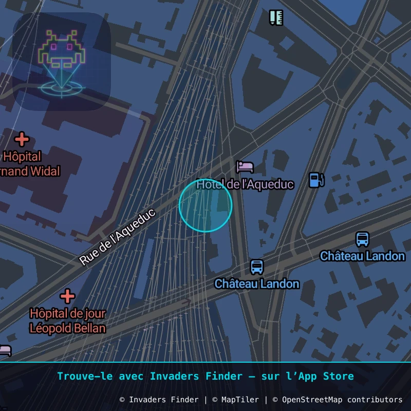 Zone approximative de l'invader PA_565, dans le quartier 10e arrondissement de Paris à Paris. Emplacement exact disponible dans l'app Invaders Finder.