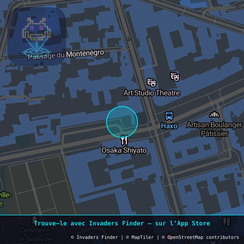 Zone approximative de l'invader PA_567, dans le quartier 19e arrondissement de Paris à Paris. Emplacement exact disponible dans l'app Invaders Finder.