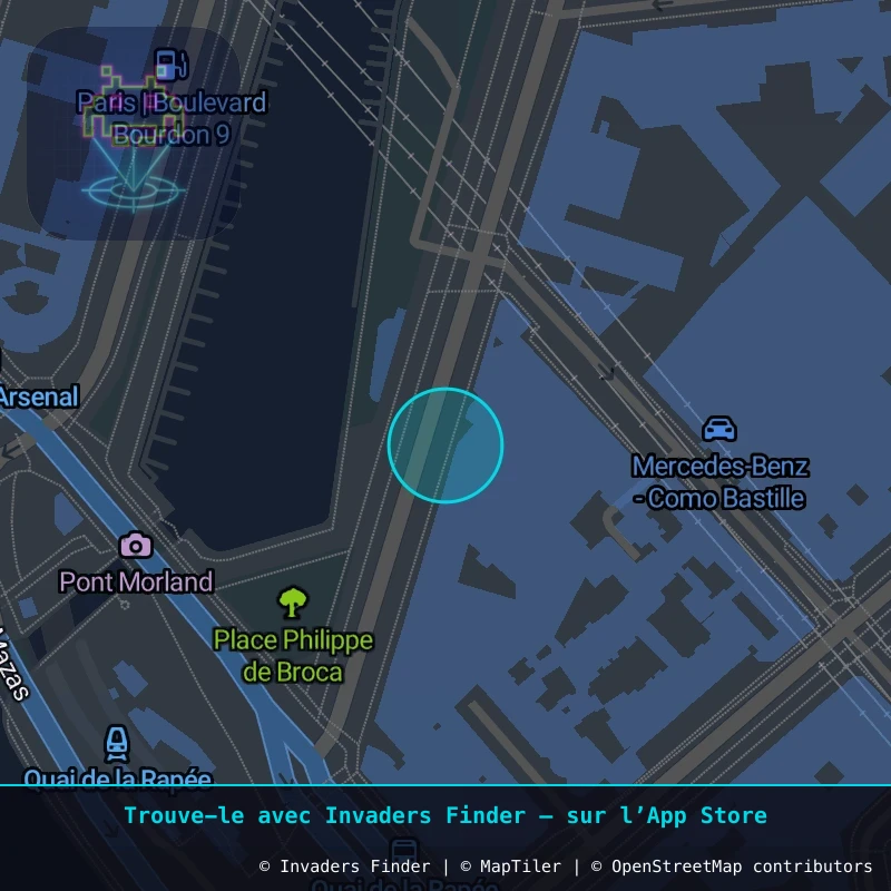 Zone approximative de l'invader PA_571, dans le quartier 12e arrondissement de Paris à Paris. Emplacement exact disponible dans l'app Invaders Finder.