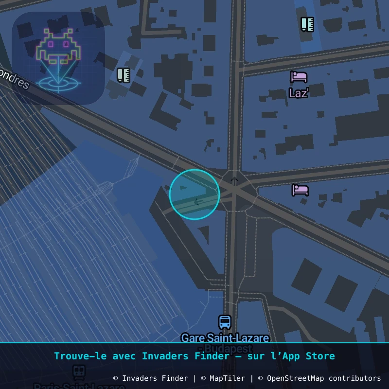 Zone approximative de l'invader PA_583, dans le quartier 8e arrondissement de Paris à Paris. Emplacement exact disponible dans l'app Invaders Finder.