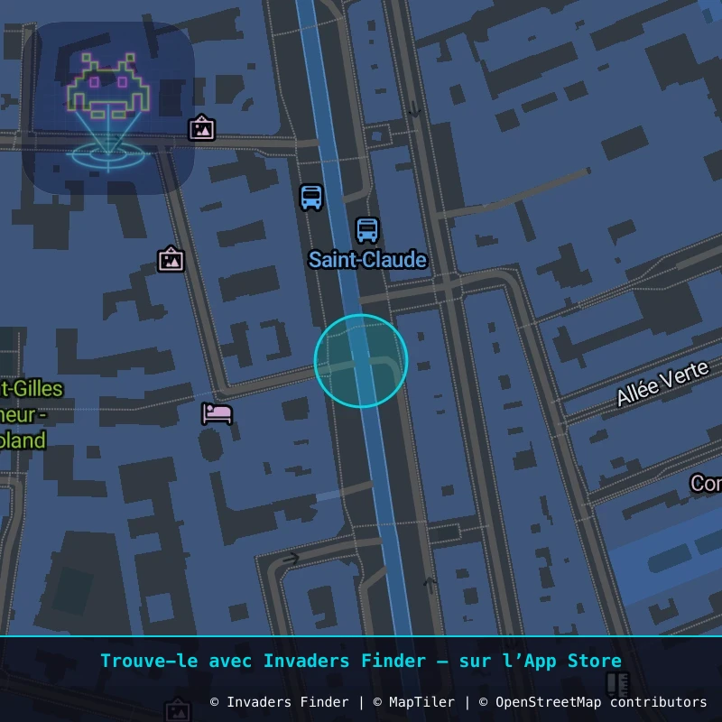 Zone approximative de l'invader PA_586, dans le quartier 3e arrondissement de Paris à Paris. Emplacement exact disponible dans l'app Invaders Finder.