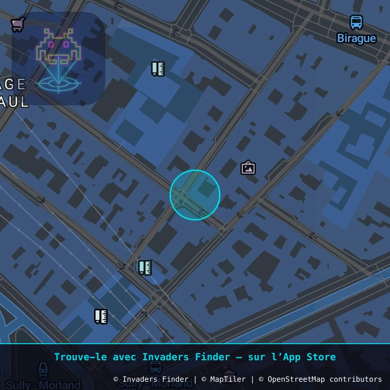 Zone approximative de l'invader PA_588, dans le quartier 4e arrondissement de Paris à Paris. Emplacement exact disponible dans l'app Invaders Finder.