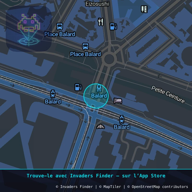 Zone approximative de l'invader PA_593, dans le quartier 15e arrondissement de Paris à Paris. Emplacement exact disponible dans l'app Invaders Finder.