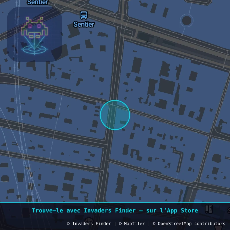 Zone approximative de l'invader PA_61, dans le quartier 2e arrondissement de Paris à Paris. Emplacement exact disponible dans l'app Invaders Finder.