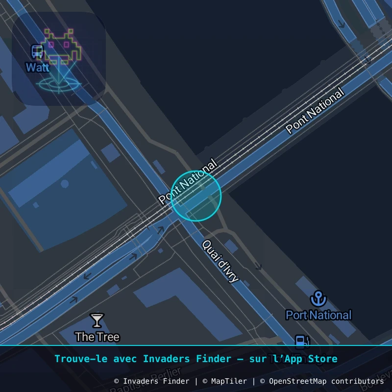Zone approximative de l'invader PA_623, dans le quartier 13e arrondissement de Paris à Paris. Emplacement exact disponible dans l'app Invaders Finder.
