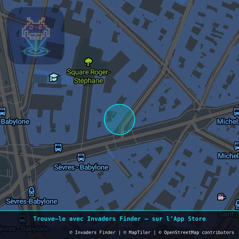 Zone approximative de l'invader PA_624, dans le quartier 7e arrondissement de Paris à Paris. Emplacement exact disponible dans l'app Invaders Finder.