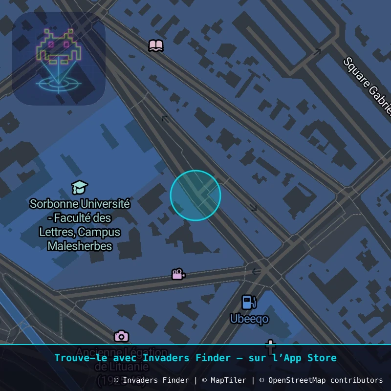 Zone approximative de l'invader PA_662, dans le quartier 17e arrondissement de Paris à Paris. Emplacement exact disponible dans l'app Invaders Finder.