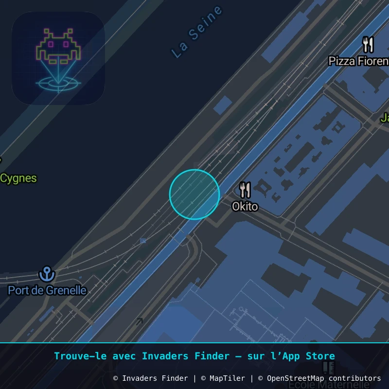 Zone approximative de l'invader PA_666, dans le quartier 15e arrondissement de Paris à Paris. Emplacement exact disponible dans l'app Invaders Finder.