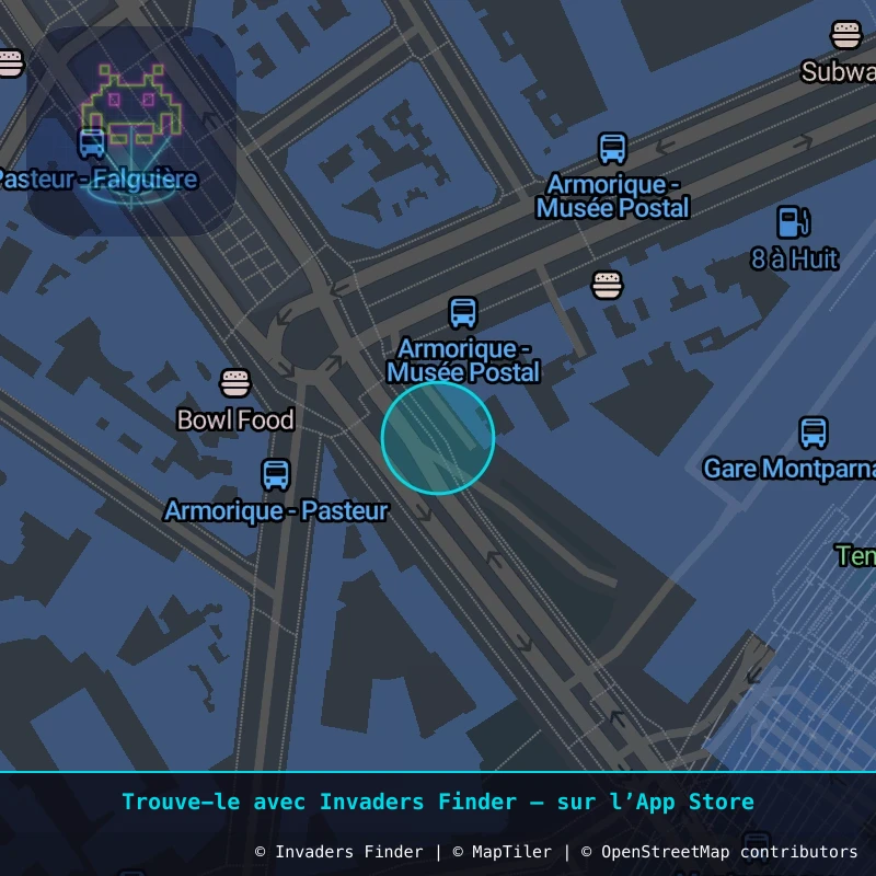 Zone approximative de l'invader PA_674, dans le quartier 15e arrondissement de Paris à Paris. Emplacement exact disponible dans l'app Invaders Finder.