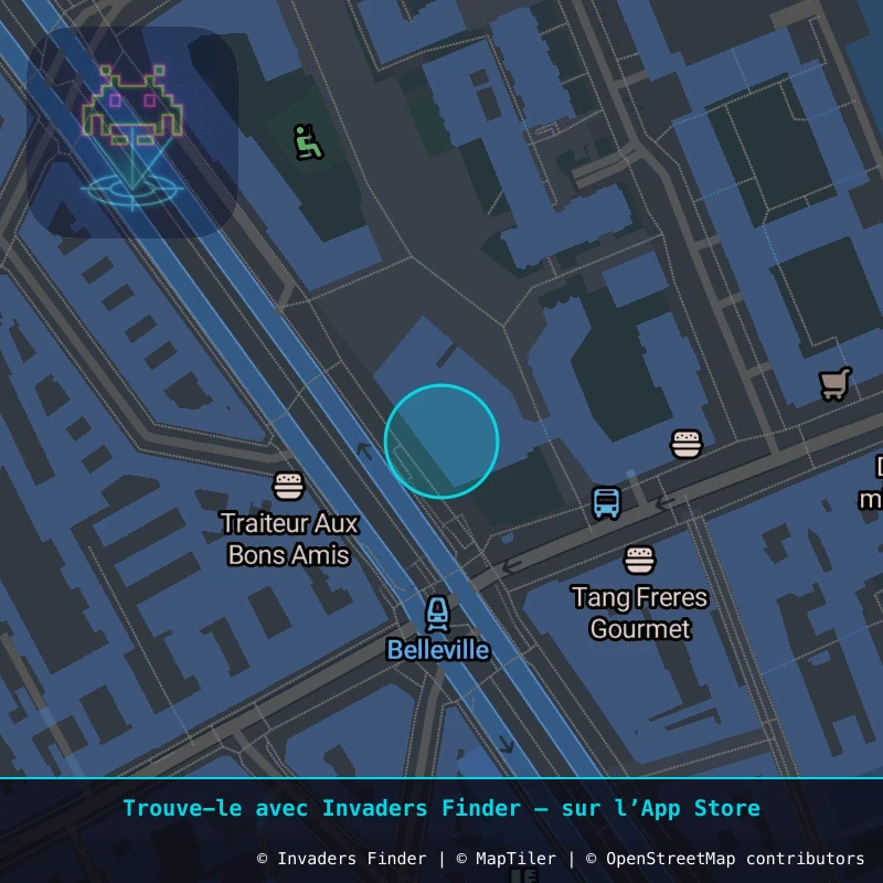 Zone approximative de l'invader PA_689, dans le quartier 19e arrondissement de Paris à Paris. Emplacement exact disponible dans l'app Invaders Finder.
