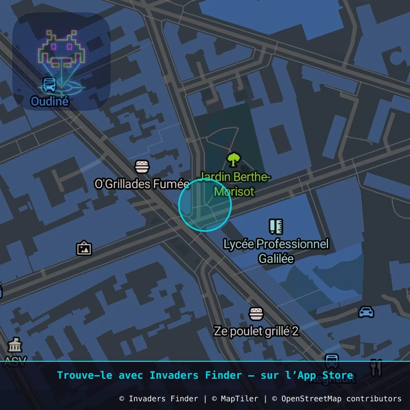 Zone approximative de l'invader PA_705, dans le quartier 13e arrondissement de Paris à Paris. Emplacement exact disponible dans l'app Invaders Finder.
