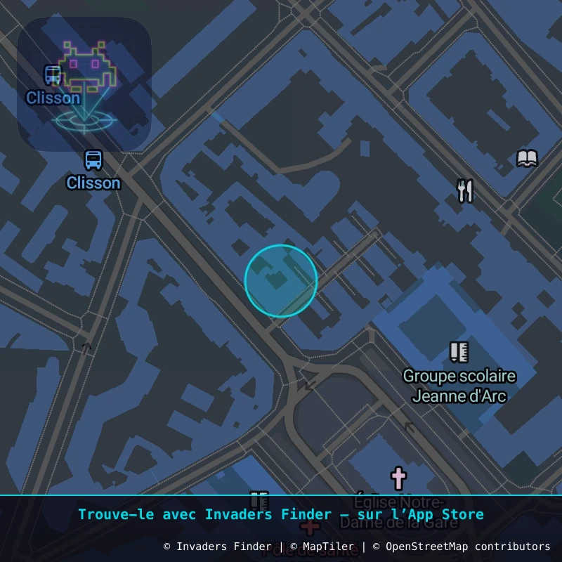 Zone approximative de l'invader PA_706, dans le quartier 13e arrondissement de Paris à Paris. Emplacement exact disponible dans l'app Invaders Finder.