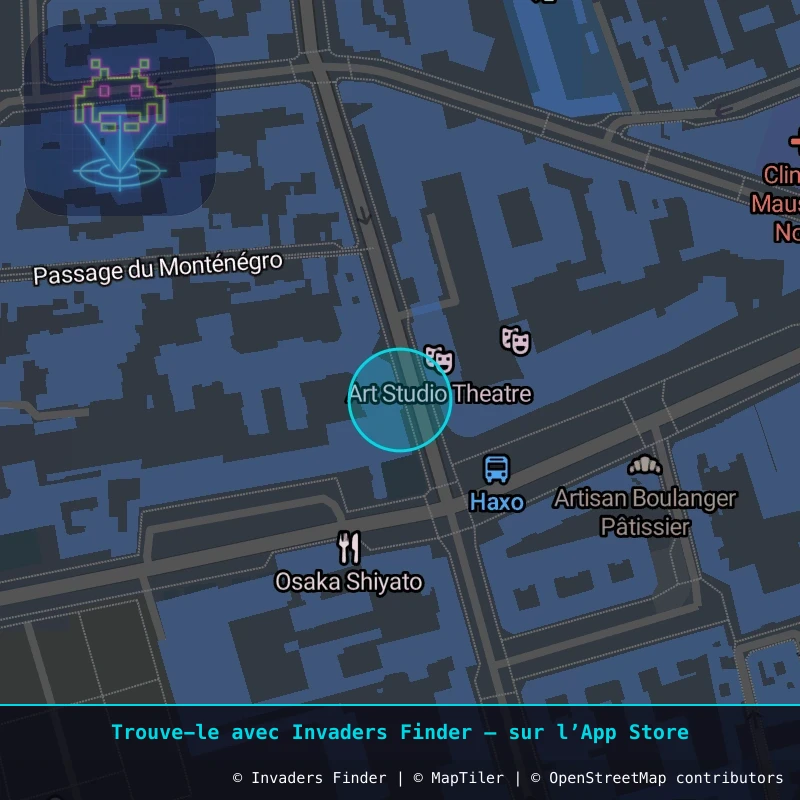 Zone approximative de l'invader PA_709, dans le quartier 19e arrondissement de Paris à Paris. Emplacement exact disponible dans l'app Invaders Finder.