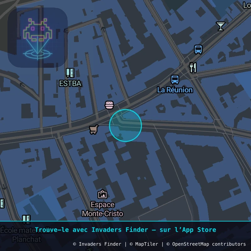 Zone approximative de l'invader PA_717, dans le quartier 20e arrondissement de Paris à Paris. Emplacement exact disponible dans l'app Invaders Finder.