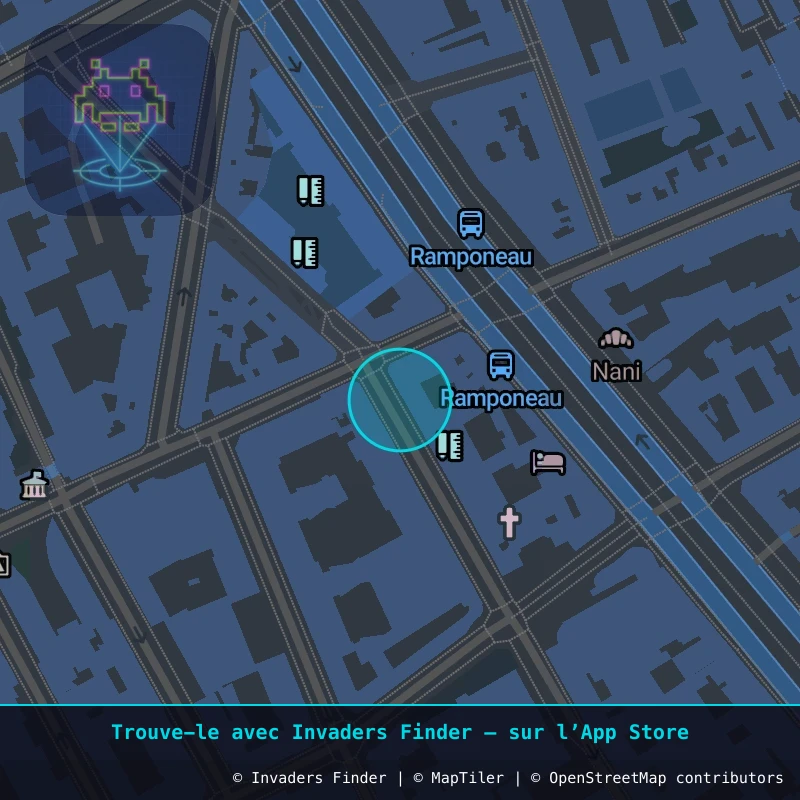 Zone approximative de l'invader PA_733, dans le quartier 11e arrondissement de Paris à Paris. Emplacement exact disponible dans l'app Invaders Finder.