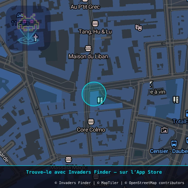 Zone approximative de l'invader PA_766, dans le quartier 5e arrondissement de Paris à Paris. Emplacement exact disponible dans l'app Invaders Finder.