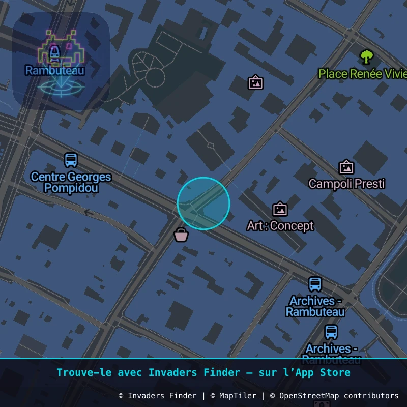 Zone approximative de l'invader PA_769, dans le quartier 3e arrondissement de Paris à Paris. Emplacement exact disponible dans l'app Invaders Finder.