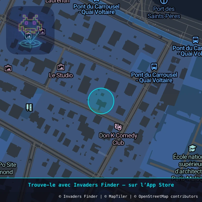 Zone approximative de l'invader PA_801, dans le quartier 7e arrondissement de Paris à Paris. Emplacement exact disponible dans l'app Invaders Finder.