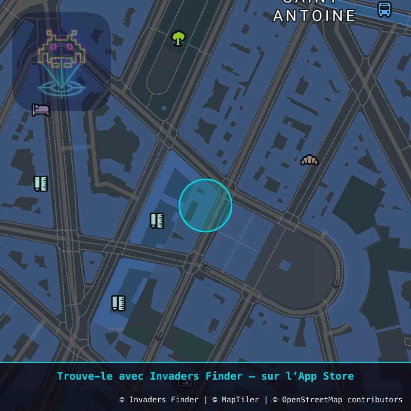 Zone approximative de l'invader PA_812, dans le quartier 12e arrondissement de Paris à Paris. Emplacement exact disponible dans l'app Invaders Finder.