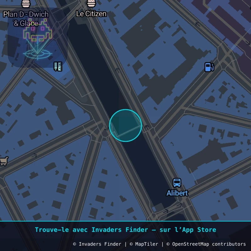 Zone approximative de l'invader PA_813, dans le quartier 10e arrondissement de Paris à Paris. Emplacement exact disponible dans l'app Invaders Finder.