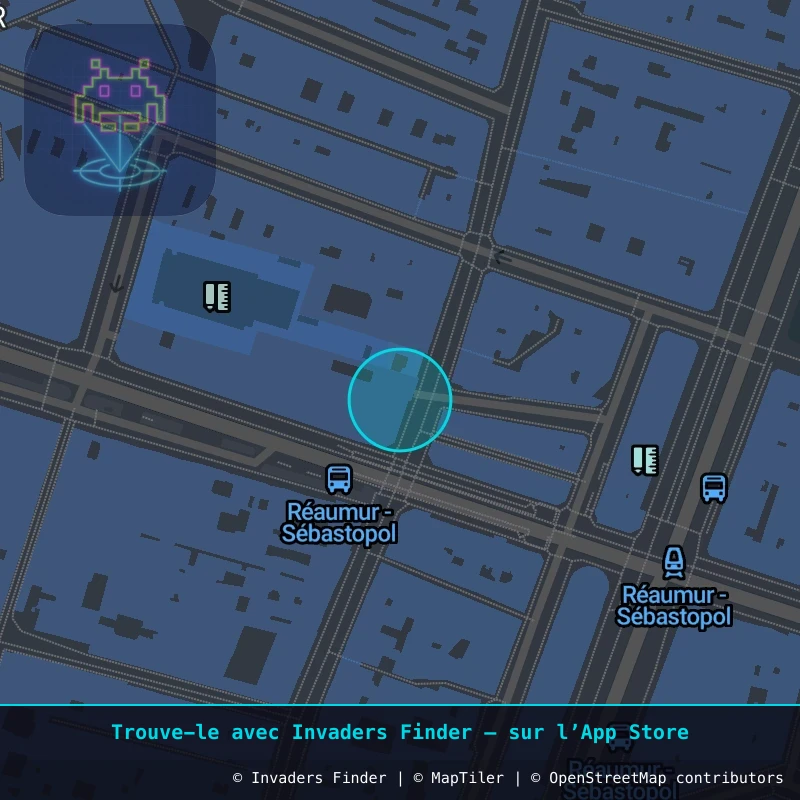 Zone approximative de l'invader PA_814, dans le quartier 2e arrondissement de Paris à Paris. Emplacement exact disponible dans l'app Invaders Finder.