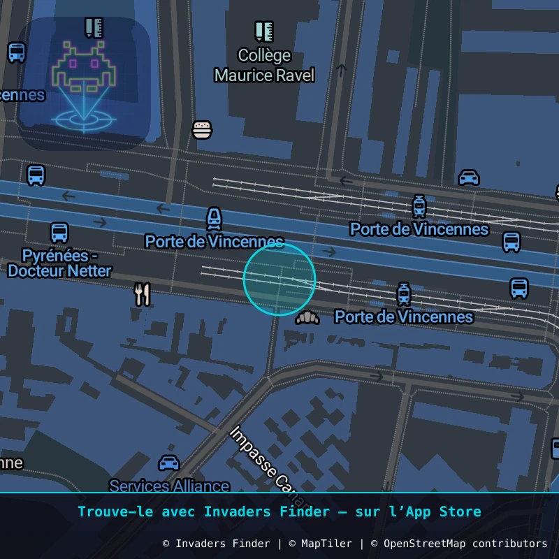 Zone approximative de l'invader PA_82, dans le quartier 12e arrondissement de Paris à Paris. Emplacement exact disponible dans l'app Invaders Finder.