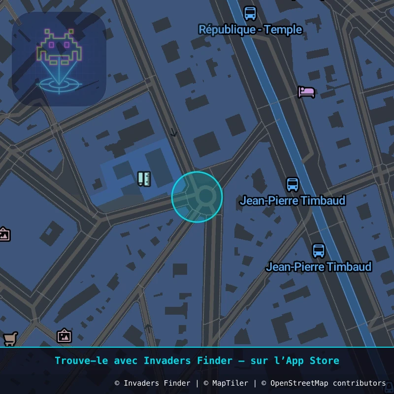 Zone approximative de l'invader PA_83, dans le quartier 3e arrondissement de Paris à Paris. Emplacement exact disponible dans l'app Invaders Finder.