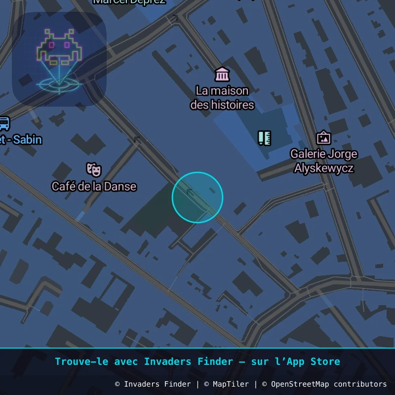 Zone approximative de l'invader PA_836, dans le quartier 11e arrondissement de Paris à Paris. Emplacement exact disponible dans l'app Invaders Finder.