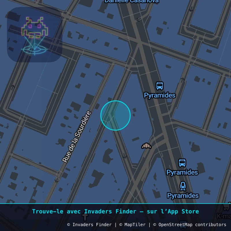 Zone approximative de l'invader PA_842, dans le quartier 1er arrondissement de Paris à Paris. Emplacement exact disponible dans l'app Invaders Finder.